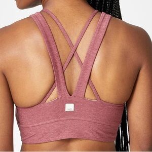 Vuori Elevation Sports Bra Heathered Pink Rose Small S Yoga